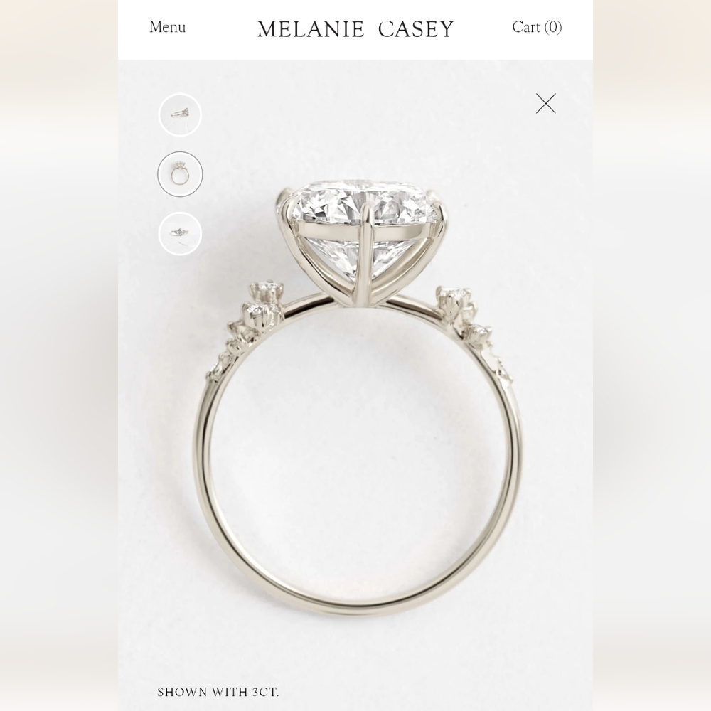 MELANIE CASEY Snowdrift Engagement Ring - White Gold - 2 Carats